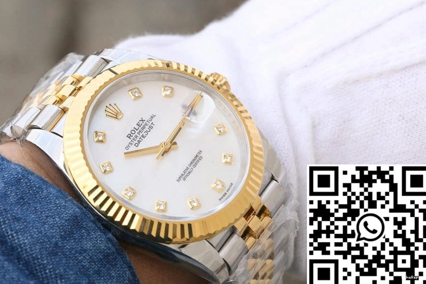 Yellow Gold Datejust White EW Factory Rolex Dial M126333-0018 0122